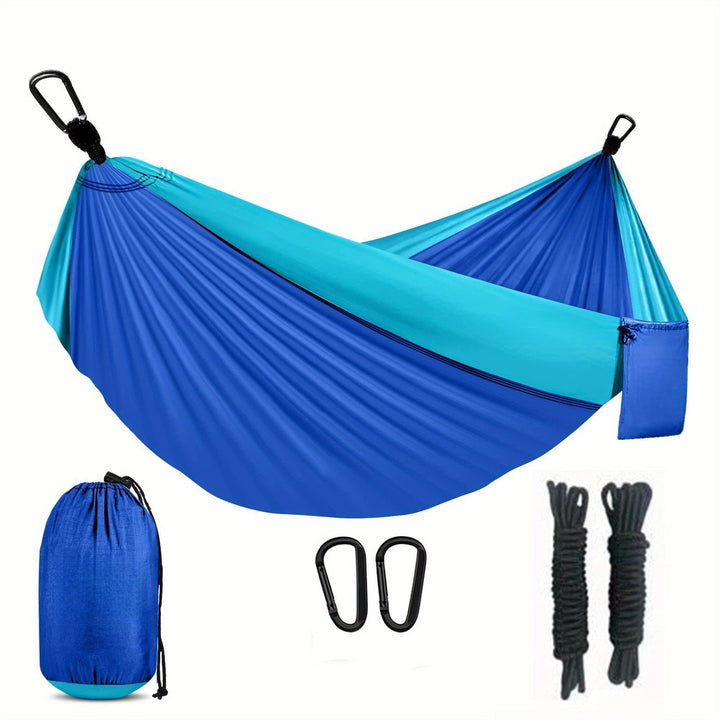 Nomaviva Hamac de Voyage Ultra Léger | Nylon Respirant | Inclus : Mousquetons & Sangles d'Arbre | Avec Sac de Transport