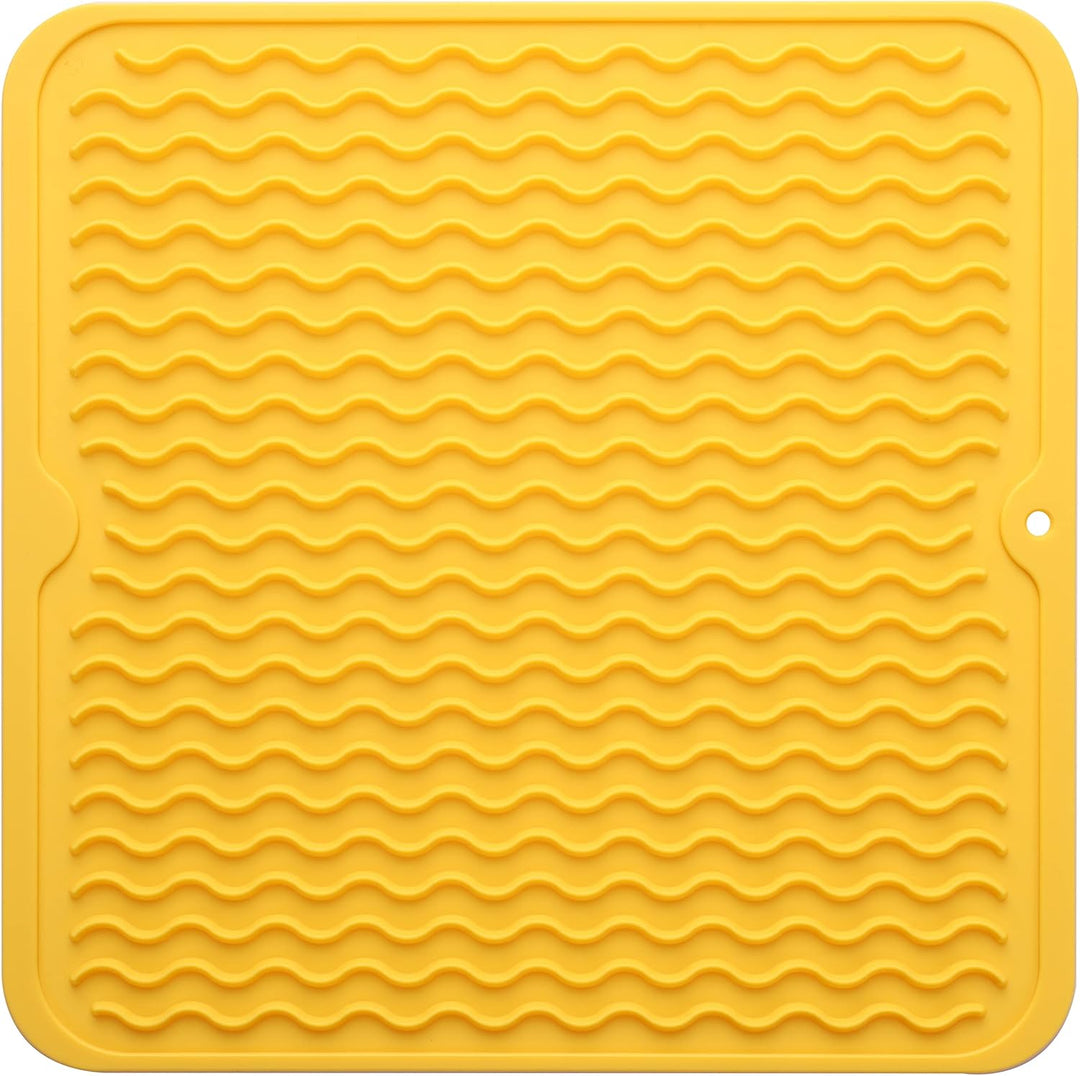 KÜCHENWELLA Tapis de Cuisine en Silicone | Résistant à la Chaleur & Antidérapant | Tapis d'égouttage, Insert de Réfrigérateur & de Tiroir | Sans BPA & Facile à Nettoyer