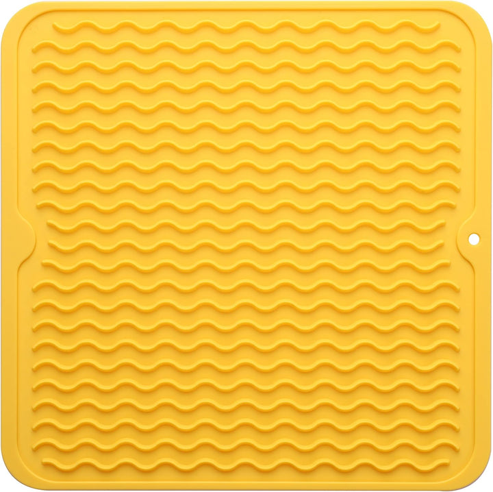 KÜCHENWELLA Tapis de Cuisine en Silicone | Résistant à la Chaleur & Antidérapant | Tapis d'égouttage, Insert de Réfrigérateur & de Tiroir | Sans BPA & Facile à Nettoyer