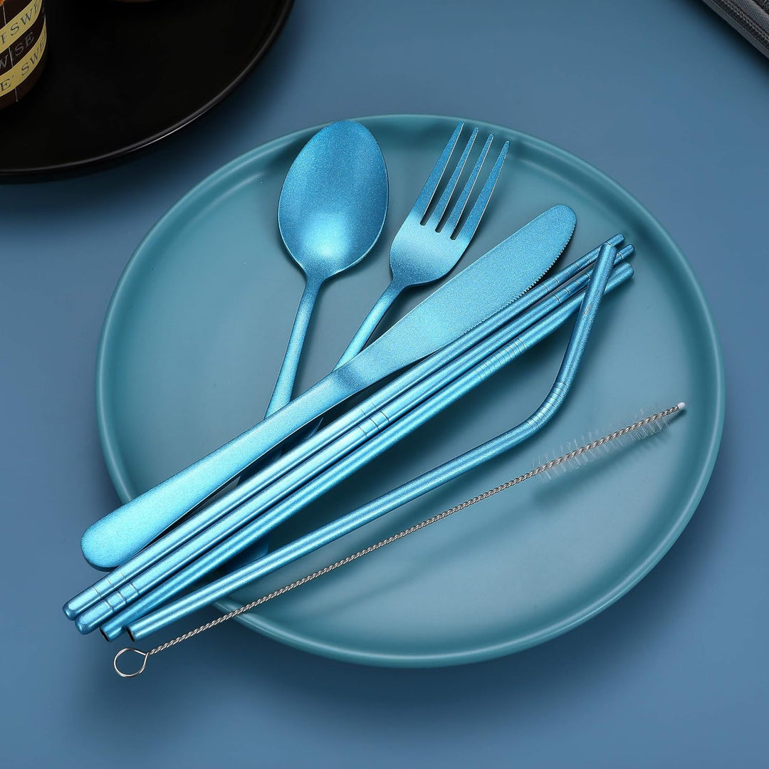 Set de couverts GoCutlery | 4 pièces pour emporter | Acier inoxydable & sans BPA | Avec étui de transport