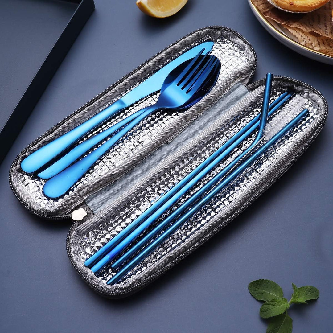 Set de couverts GoCutlery | 4 pièces pour emporter | Acier inoxydable & sans BPA | Avec étui de transport