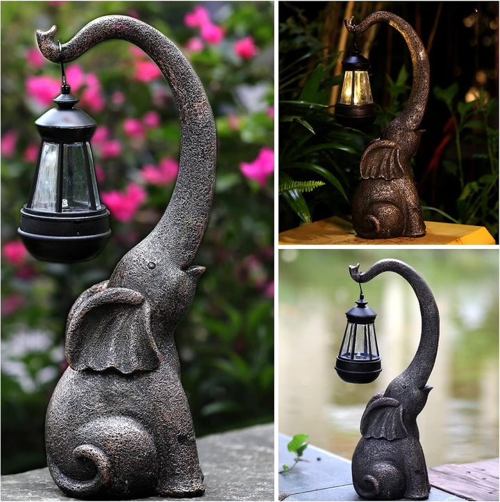 EnchantiLite - Élégante Lampe Solaire Éléphant