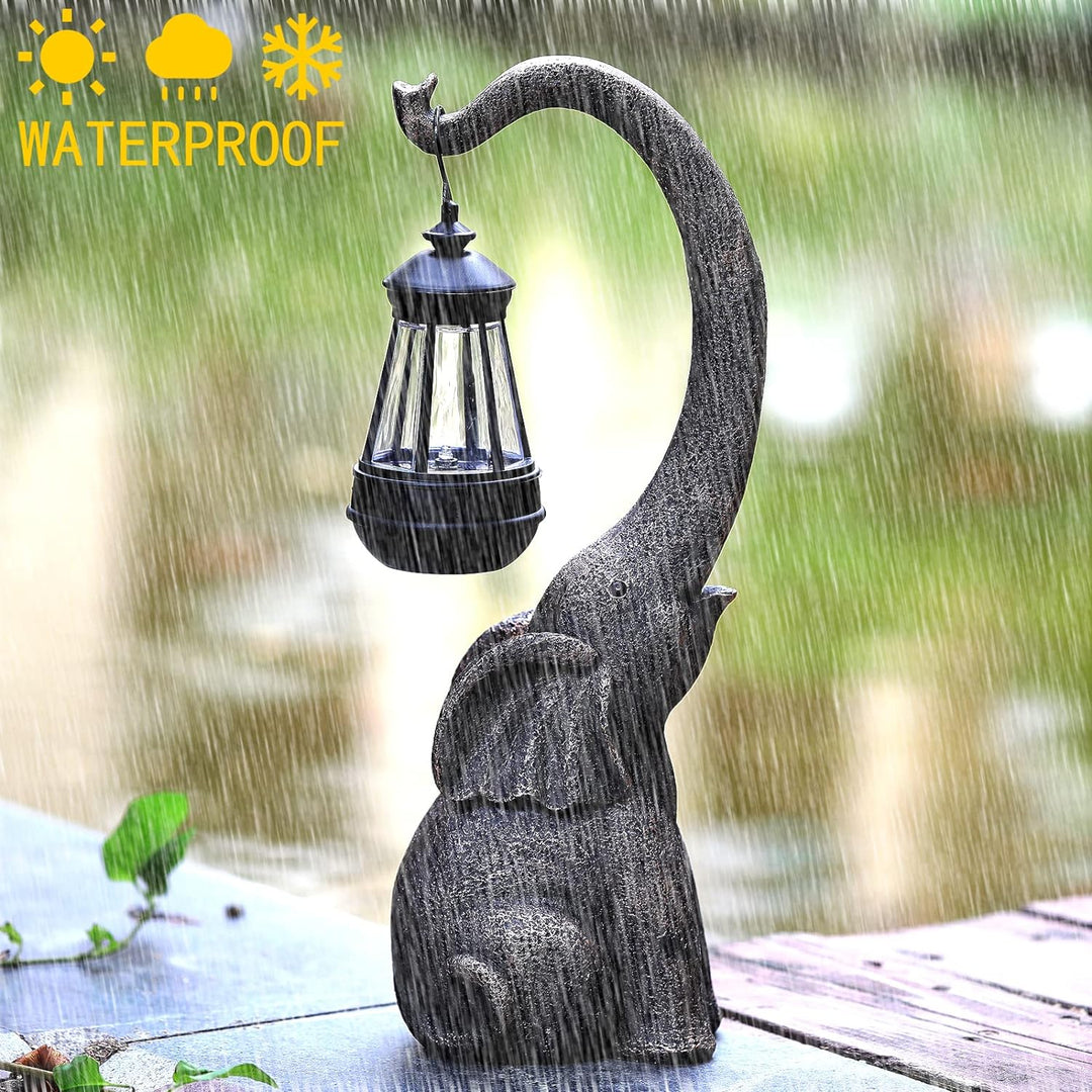 EnchantiLite - Élégante Lampe Solaire Éléphant