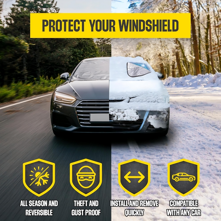 IceCover - Couverture de pare-brise pour voiture contre le gel
