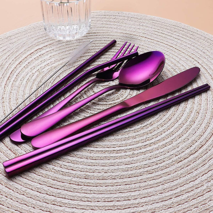 Set de couverts GoCutlery | 4 pièces pour emporter | Acier inoxydable & sans BPA | Avec étui de transport