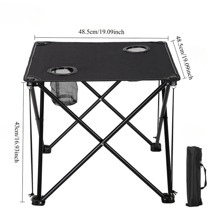 Ensemble de sièges de jardin pliable Campafleur | 2 chaises & 1 table | Motif floral | Portable & Résistant aux intempéries