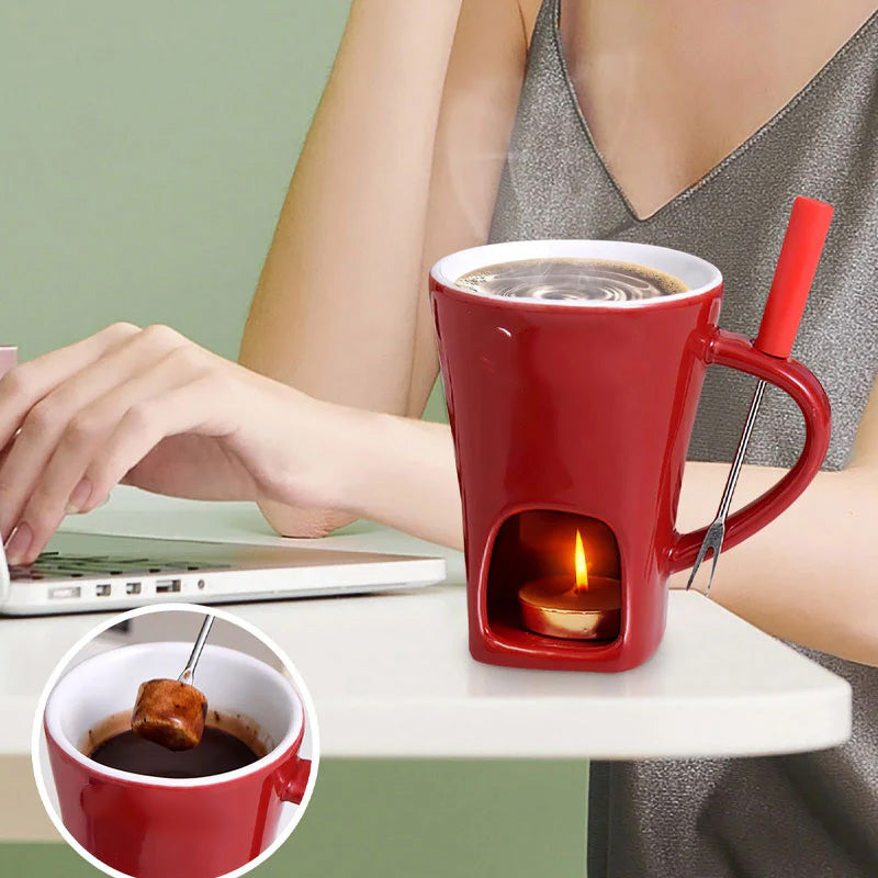 ChocoLuxe – Bol à fondue en céramique pour fromage et chocolat