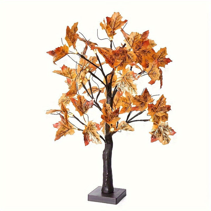 LumiLeaf Arbre Décoratif | Feuilles d'Érable LED | 60 cm | Lumière Chaude | Fonctionnement sur Piles
