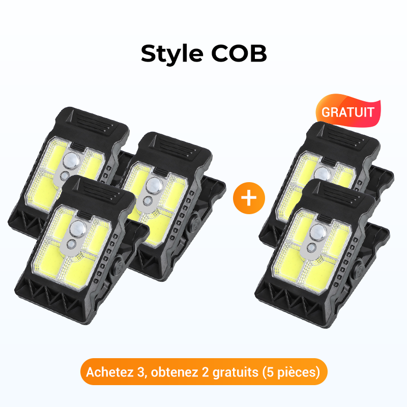 Lumière solaire extérieure à clip