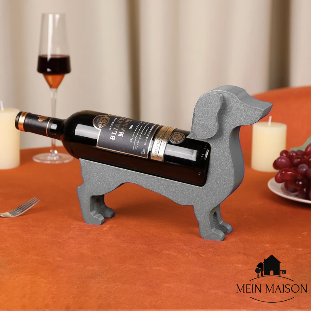 Support de bouteille de vin Dackel CorkHound | Design original | Stable & décoratif | Pour 375–500 ml