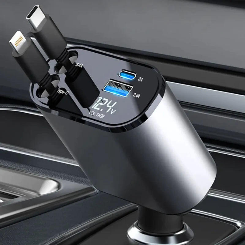 QuadCharge - Chargeur rapide enroulable pour voiture