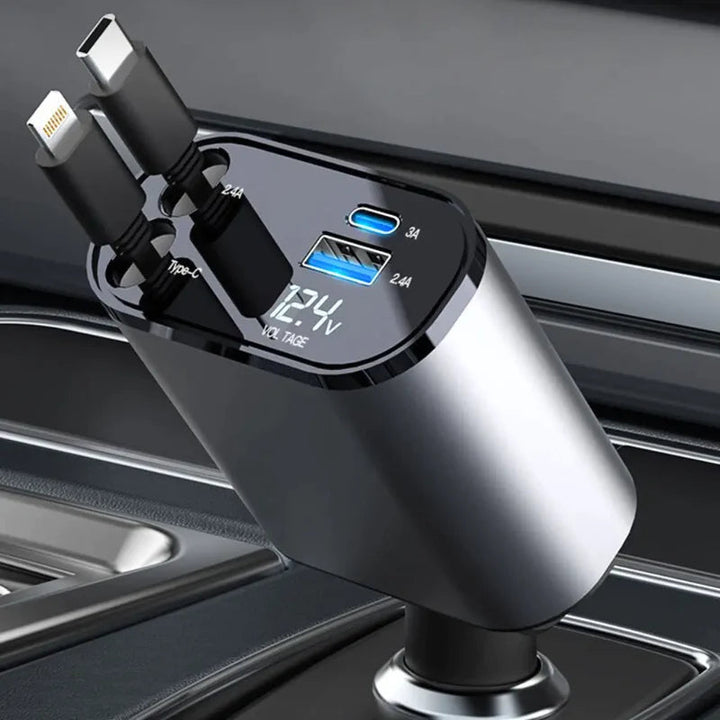 QuadCharge - Chargeur rapide enroulable pour voiture