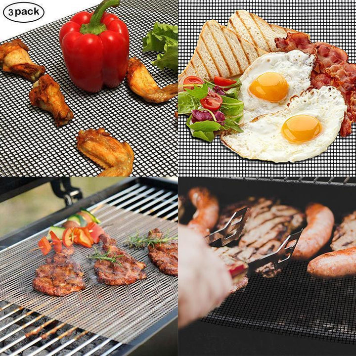 Grillfine BBQ Grillnetz / Tapis de Grill | Antiadhésif & Réutilisable | Résistant à la chaleur jusqu'à 370 °C | Pour Viande, Poisson & Légumes