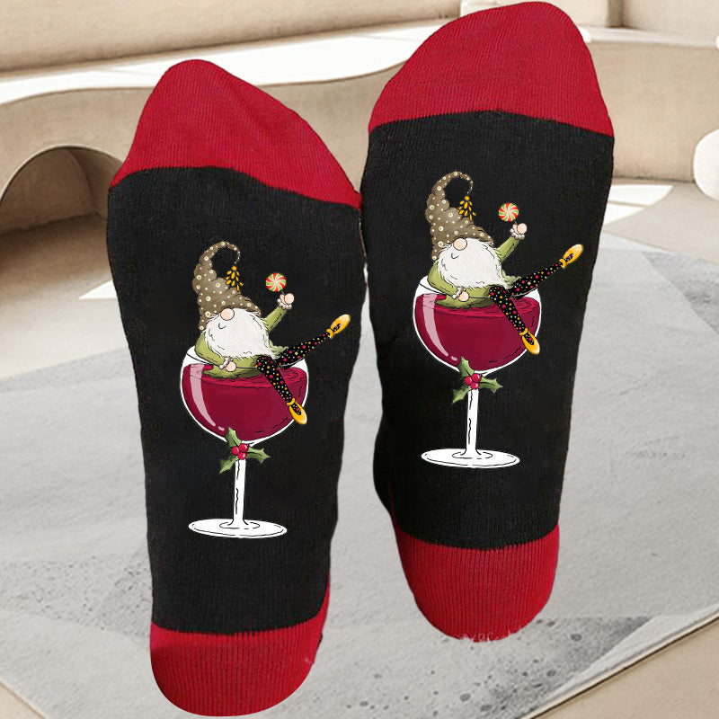 1+1 GRATUIT | TipsyToes - Chaussettes créatives en verre à vin