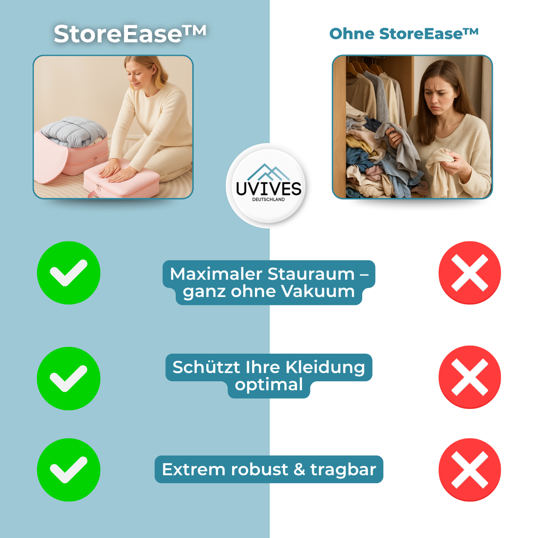 StoreEase - Plus d'espace de rangement en quelques secondes, sans technologie !