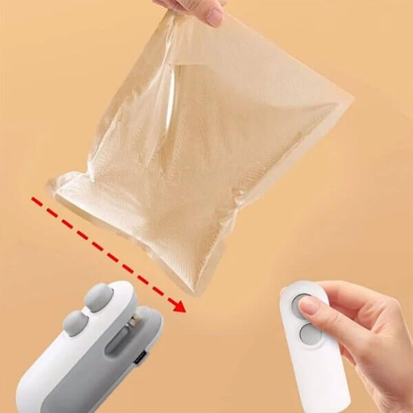 ZipKeeper - Mini-scellant de sachets, Outil portable 2-en-1