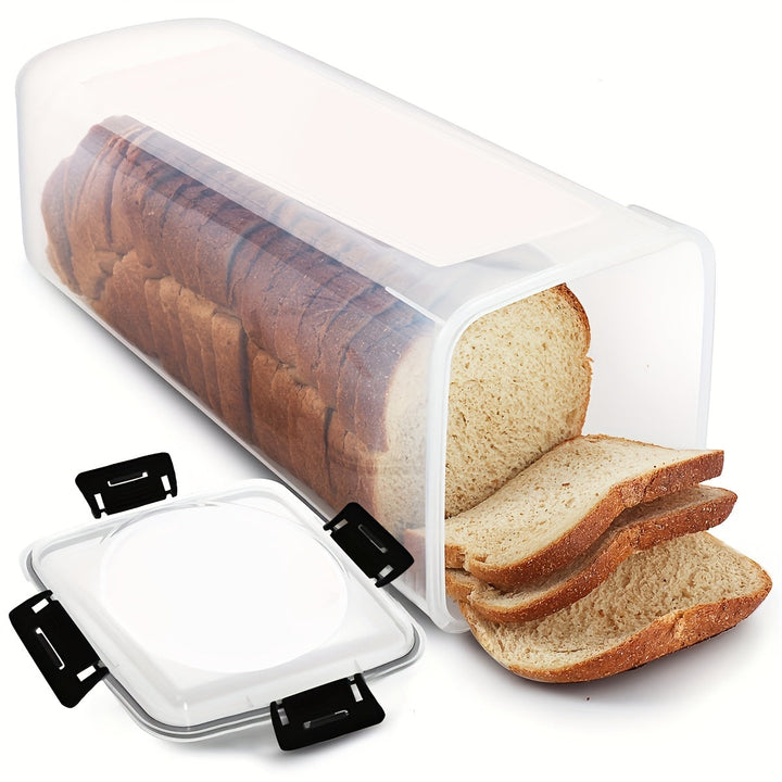 Boîte à pain Slice&Store avec aide à la coupe | Hermétique & sans BPA | 30 × 15 × 15 cm | Garde le pain frais plus longtemps