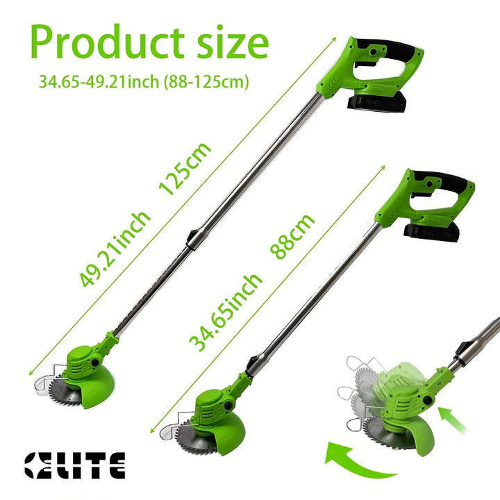 Tondeuse à gazon sans fil GrünKraft | Réglable & Portable | Multiples lames interchangeables | Légère & Pratique