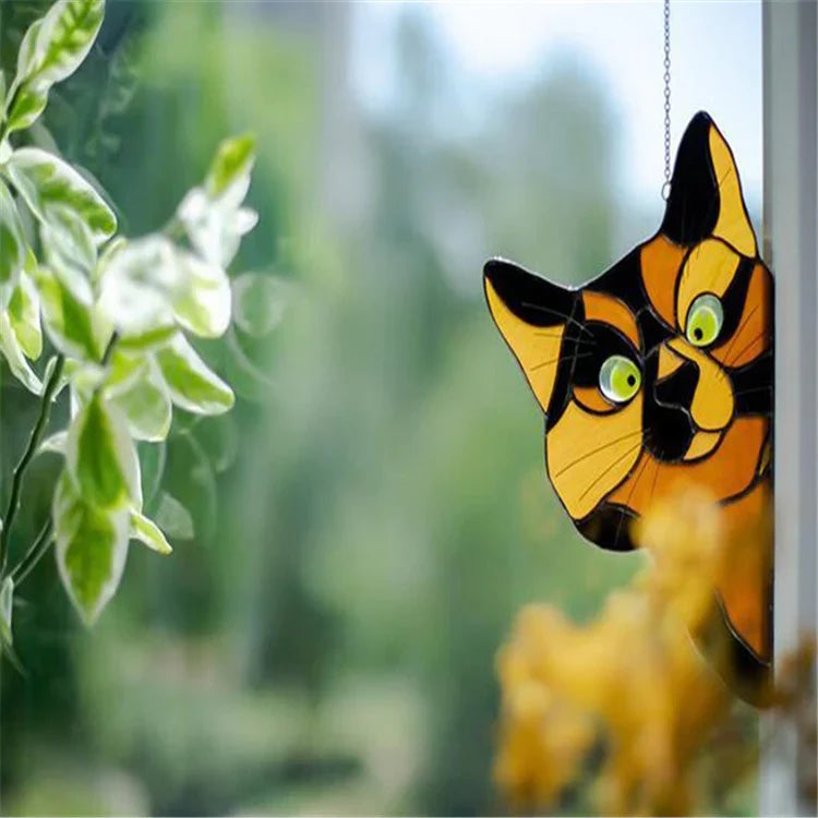 CatPeek – Attrape-soleil en chat fait main pour votre fenêtre !