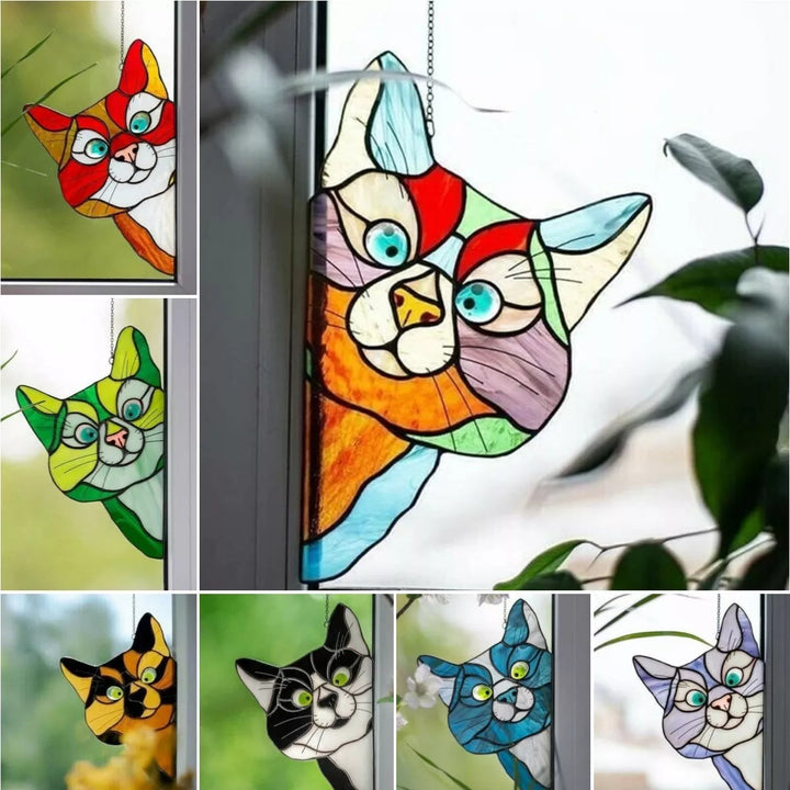 CatPeek – Attrape-soleil en chat fait main pour votre fenêtre !