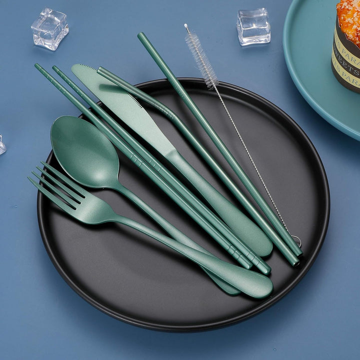 Set de couverts GoCutlery | 4 pièces pour emporter | Acier inoxydable & sans BPA | Avec étui de transport