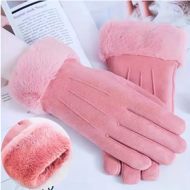 PlushPalm - Gants en velours avec renfort