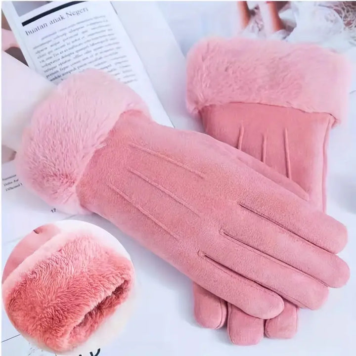 PlushPalm - Gants en velours avec renfort