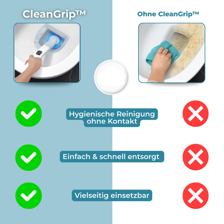 CleanGrip – Toilette propre et hygiénique sans frotter