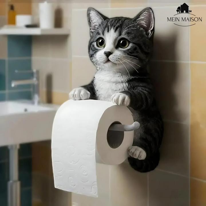 PurrRoll – Le charmant porte-papier toilette pour chats !