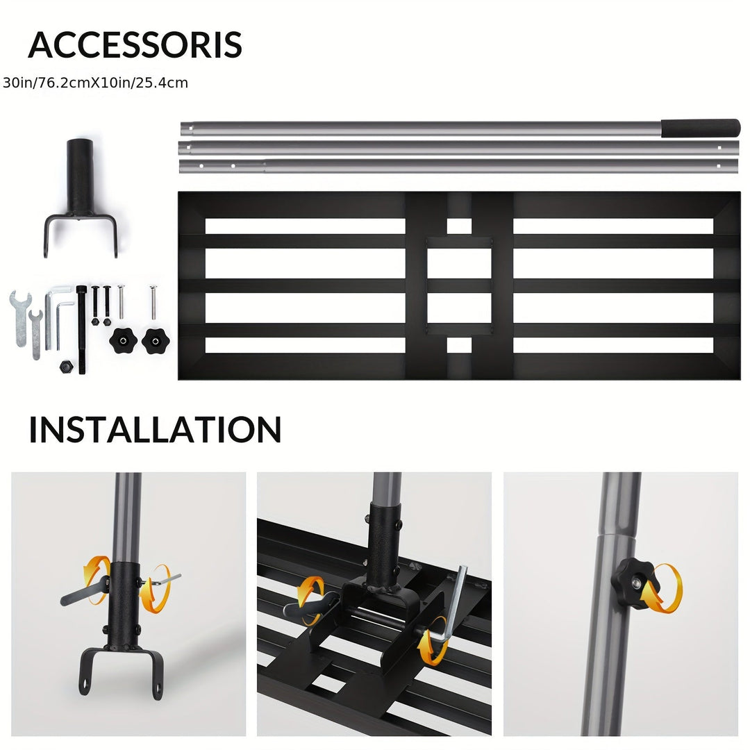 LawnMaster Pro Niveleur de Gazon | Acier Inoxydable & Aluminium | Design de Grille Ouverte | 198 × 43,2 cm