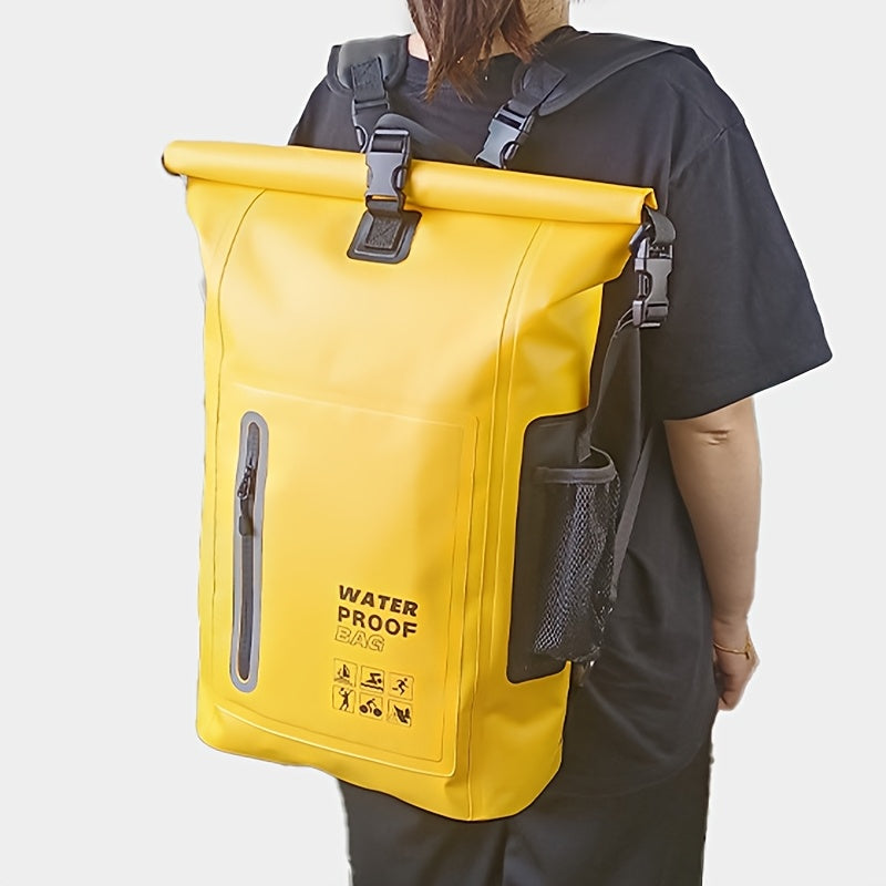 DryTrek Sac à dos de plein air étanche 25L | Rolltop avec fermeture à clip | Design robuste | Parfait pour le kayak, la randonnée et la plage