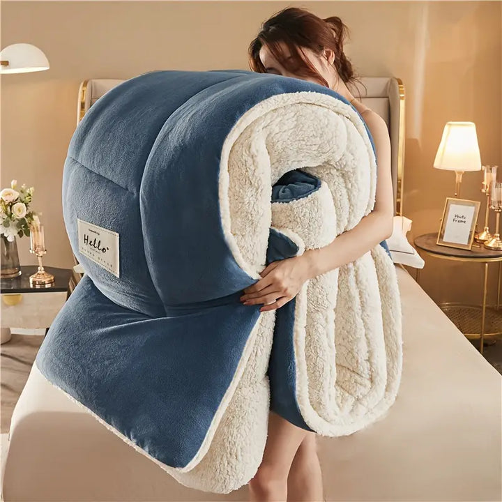 Couette Nordura Hiver | 3 couches & Matelassée | Design à carreaux | Chaude & Facile d'entretien