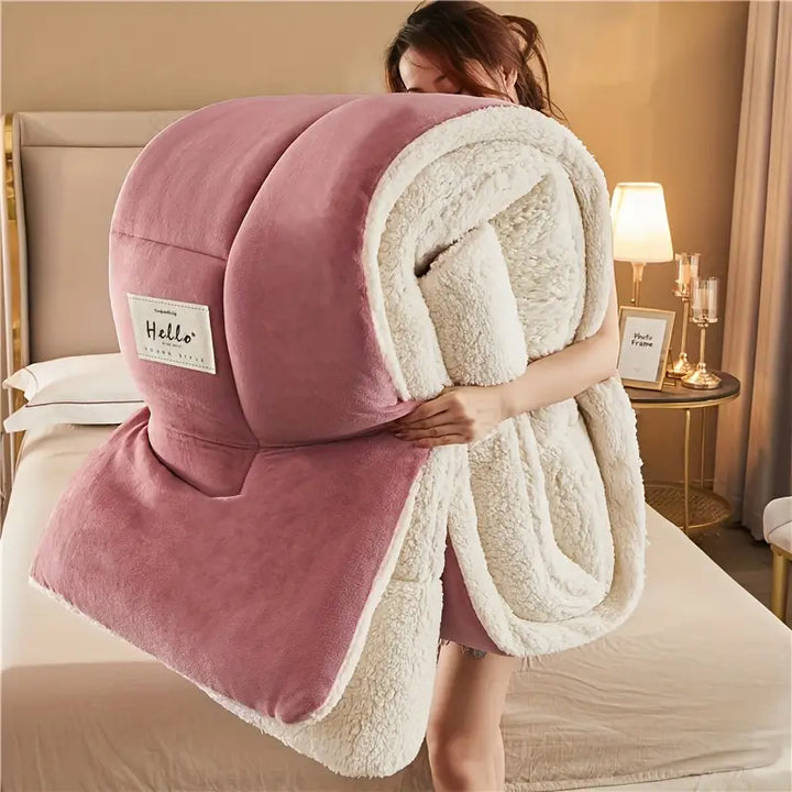Couette Nordura Hiver | 3 couches & Matelassée | Design à carreaux | Chaude & Facile d'entretien