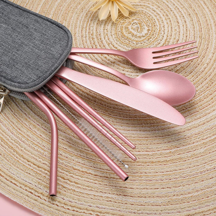 Set de couverts GoCutlery | 4 pièces pour emporter | Acier inoxydable & sans BPA | Avec étui de transport