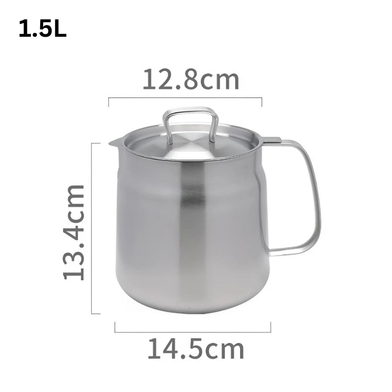 OilSaver - Récipient à huile de cuisine en acier inoxydable avec filtre
