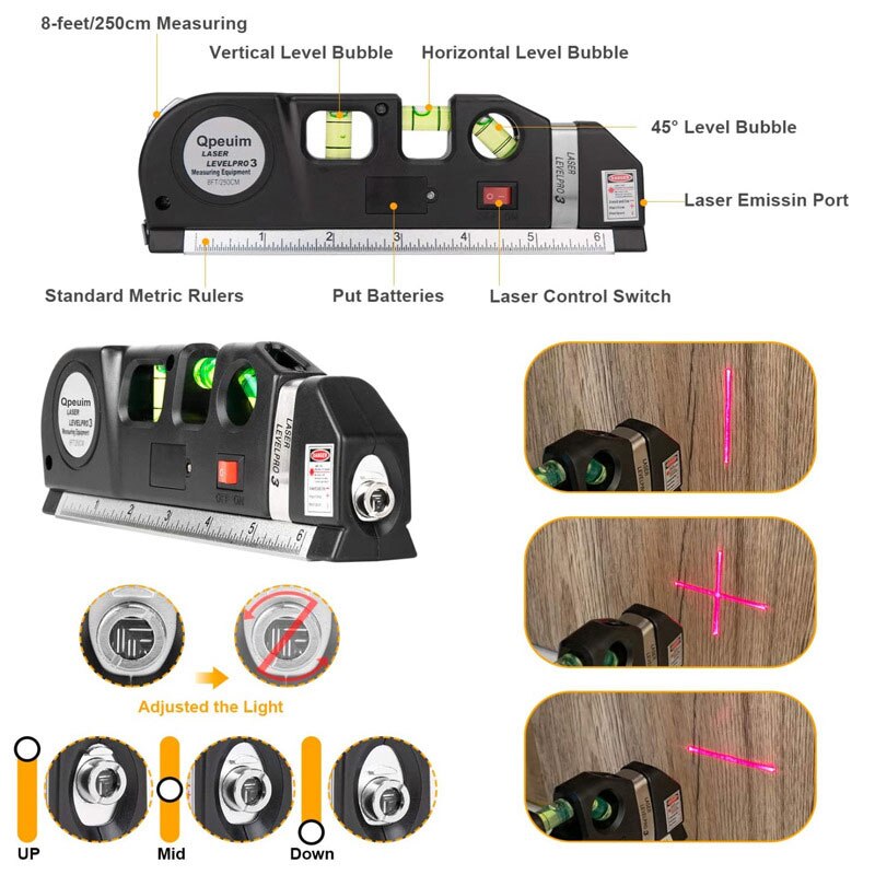 AccuQuad - Appareil de mesure laser multifonction 4-en-1