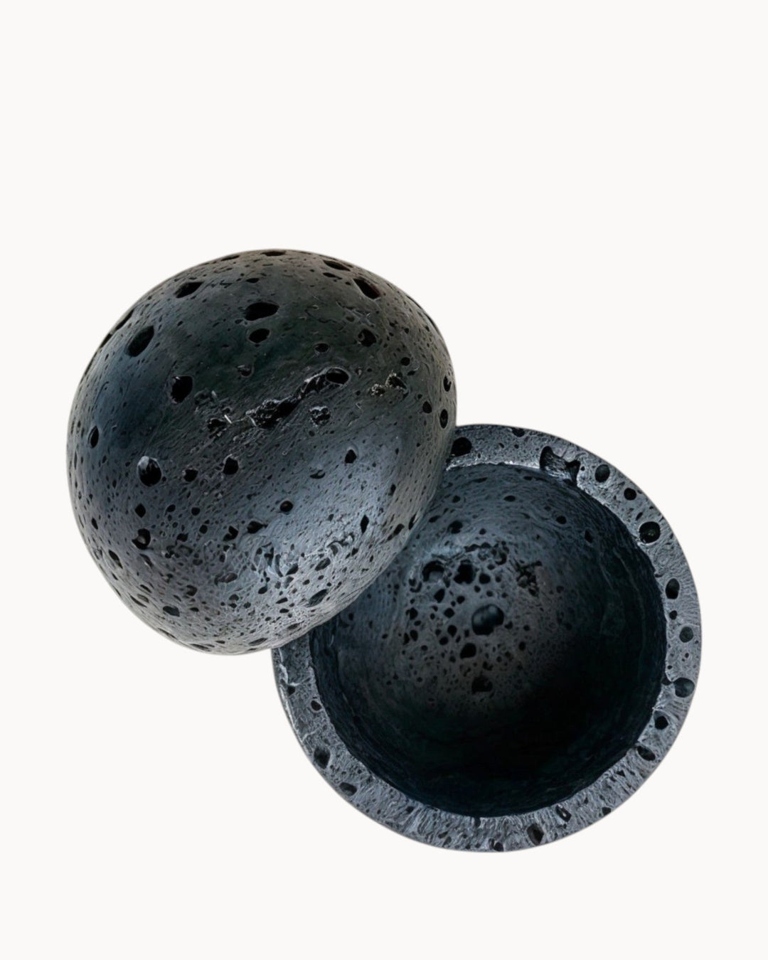 Brûleur d'encens Wabi Sabi - Pierre naturelle de travertin beige, fait main