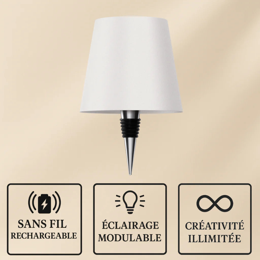 Lampe sans fil en forme de bouteille