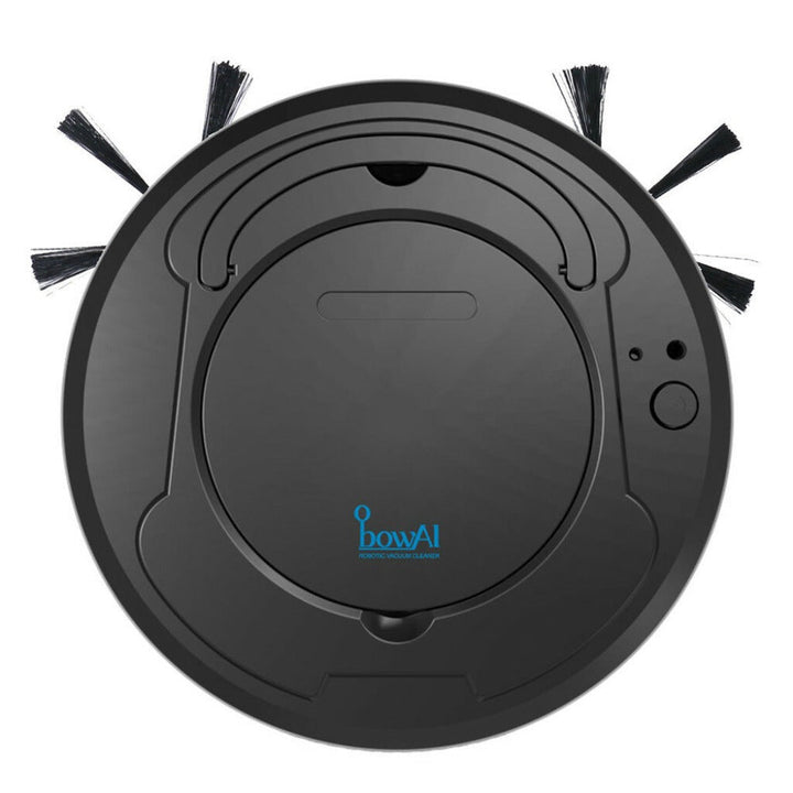 Robot Aspirateur Dustelio SlimBot | Extra Plat (6,5 cm) | Forte Puissance d'Aspiration & Silencieux en Fonctionnement | Nettoyage Automatique | Inclus : Câble de Charge & Brossettes