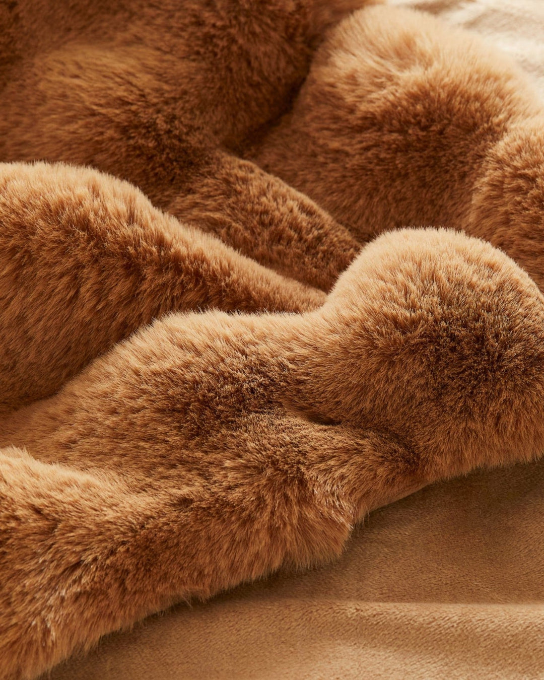 Couverture moelleuse à carreaux structurée - Douce et câline - Blanc/Marron/Noir - 110 x 150 cm