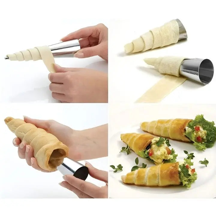 5+5 GRATUIT | BakeRolls - Ensemble de moules à cannoli de maître pour la maison !