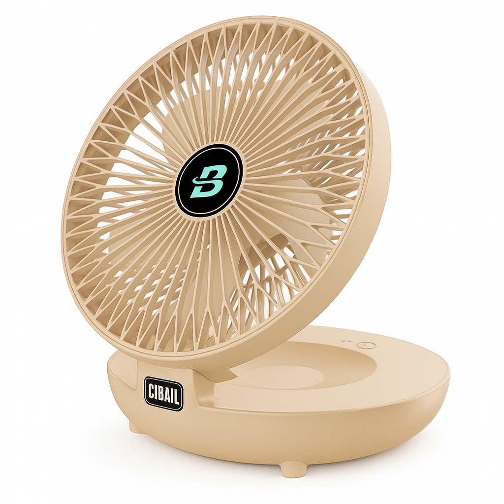 BriseFlex Ventilateur de Table et Mural Pliable | Sans Fil & Ultra Silencieux | 3 Vitesses | Rechargeable