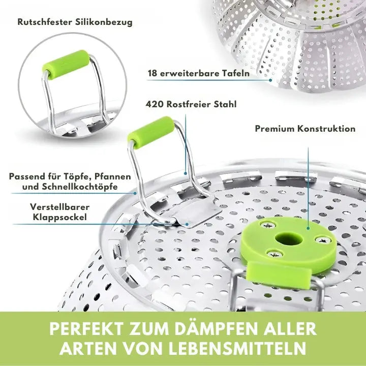 SteamiGo - cuiseur vapeur pliable sans couture