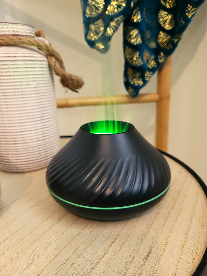 Diffuseur d'arômes LumiFlare | Effet de flamme & brouillard apaisant | 130 ml | Pour détente et ambiance agréable