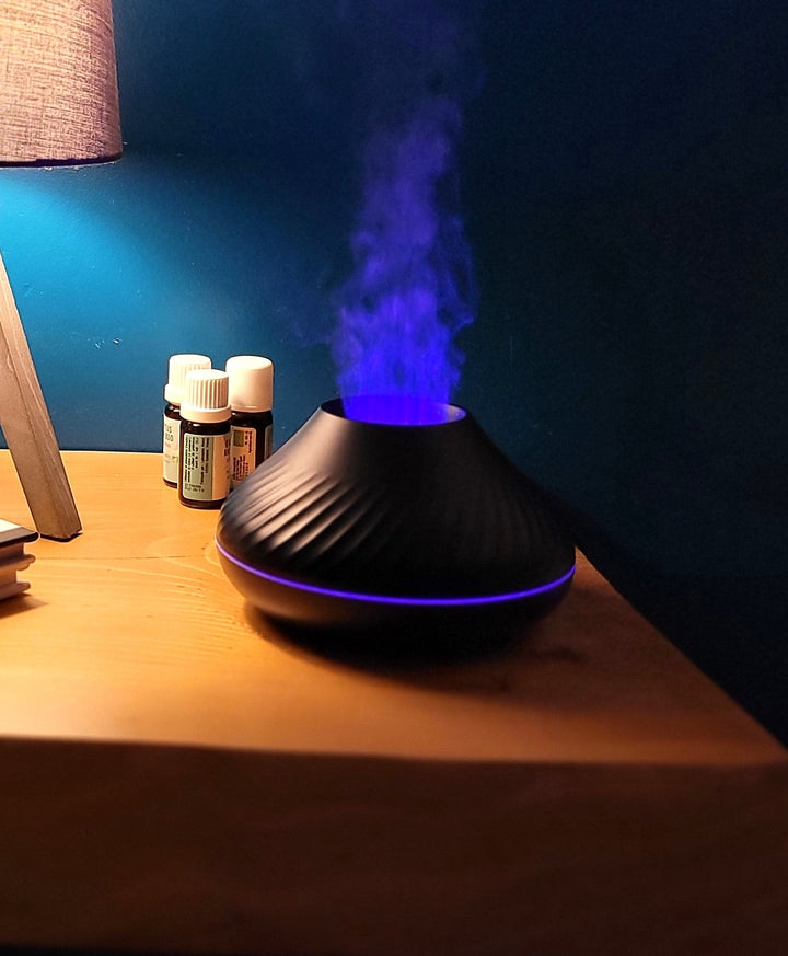 Diffuseur d'arômes LumiFlare | Effet de flamme & brouillard apaisant | 130 ml | Pour détente et ambiance agréable