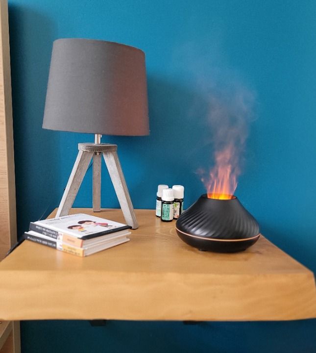Diffuseur d'arômes LumiFlare | Effet de flamme & brouillard apaisant | 130 ml | Pour détente et ambiance agréable