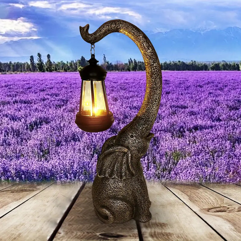 EnchantiLite - Élégante Lampe Solaire Éléphant