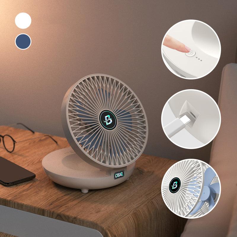 BriseFlex Ventilateur de Table et Mural Pliable | Sans Fil & Ultra Silencieux | 3 Vitesses | Rechargeable