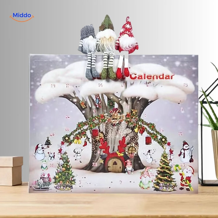 HolidayHaven - Calendrier de l'Avent en Peluche Gnome