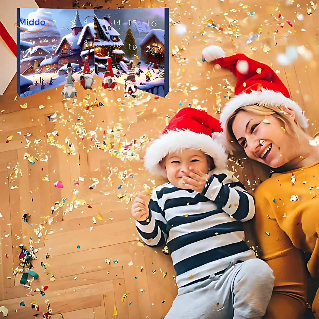 HolidayHaven - Calendrier de l'Avent en Peluche Gnome